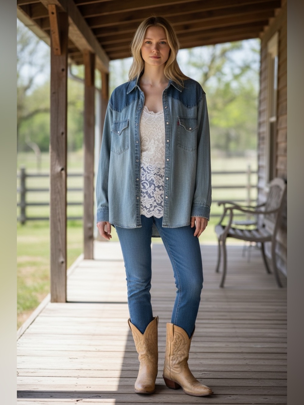 Levi's Denim Shirt Jacket in Medium Blue